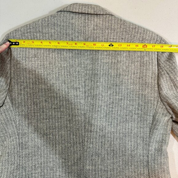 VTG IMPERIAL by HAGGAR 100% Wool Sports Coat Gray Herringbone Suit Coat Mens 40R - Picture 14 of 16